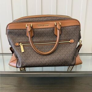 Michael Kors Stylish Brown and Tan Travel Bag